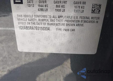 2014 Cadillac Ats Luxury из США, поврежденный, VIN 1G6AB5RA7E0150334